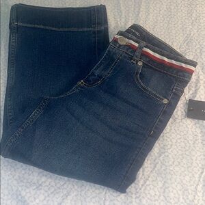 Tommy Hilfiger Blue Jeans with Red and White Stripe